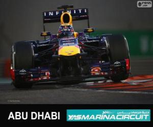 yapboz Sebastian Vettel Abu Dabi 2013 Grand Prix zaferi kutluyor